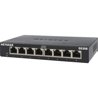 NETGEAR GS308-300PES 8-Port Gigabit Metal Ethernet Switch (10/100/1000)