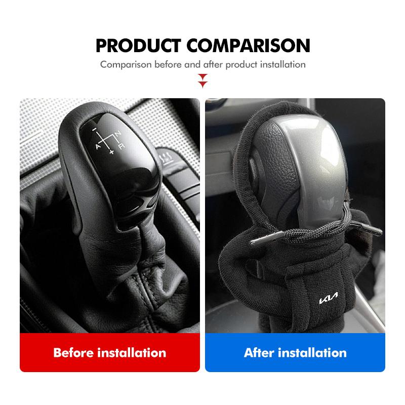 JXMK6 Universal Car Gear Shift Mini Hoodie Cover Shift Cover Handle Decoration For KIA Ceed Sportage Rio K5 K2 Optima Cerato Venga