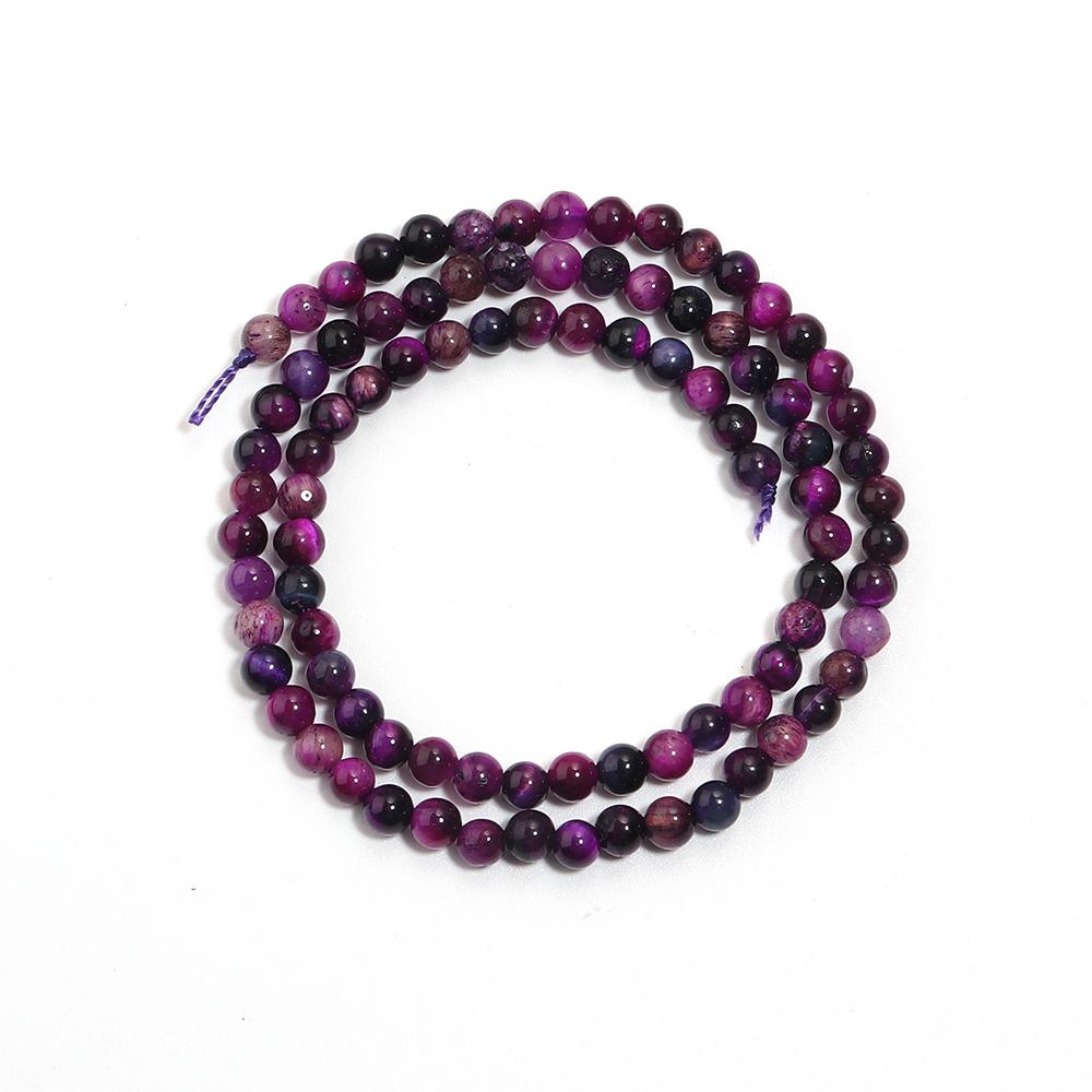 

Natural Stone Purple Tiger Eye Beads 4 6 8 10 12mm Round Loose Gemstone Beads For Jewelry Making DIY Bracelets Necklace Supplies