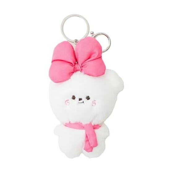 [Wego] BIG Ribbon Bear Stuffed Toy Keychain Cute Gift Present School Ladies