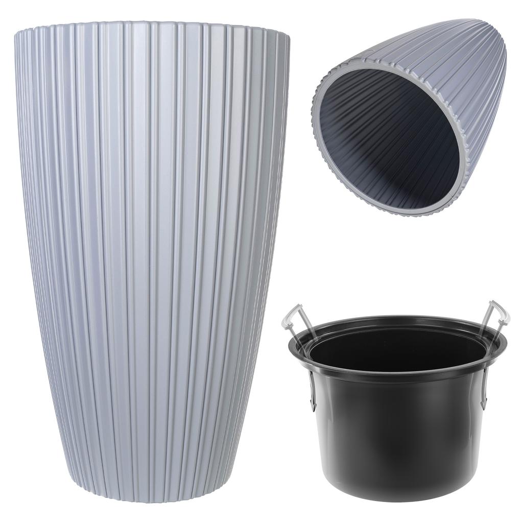 KADAX Flower Pot Planter 30cm Cover with Insert Flower Stand Plastic