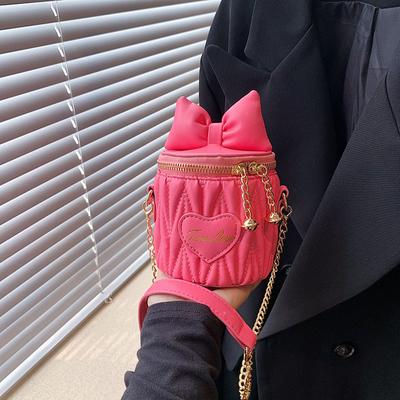 Mini kleine Tasche Frühling 2025 neu Mori weiches Mädchen Schleife ausländischer Stil kleiner duftender Stil Umhängetasche Crossbody kleine runde Tasche