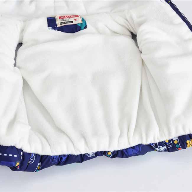 Dívčí vesty Dětská bavlněná zimní teplá vesta Dívčí vesta s kapucí Dívčí vesta s potiskem Svrchní oblečení