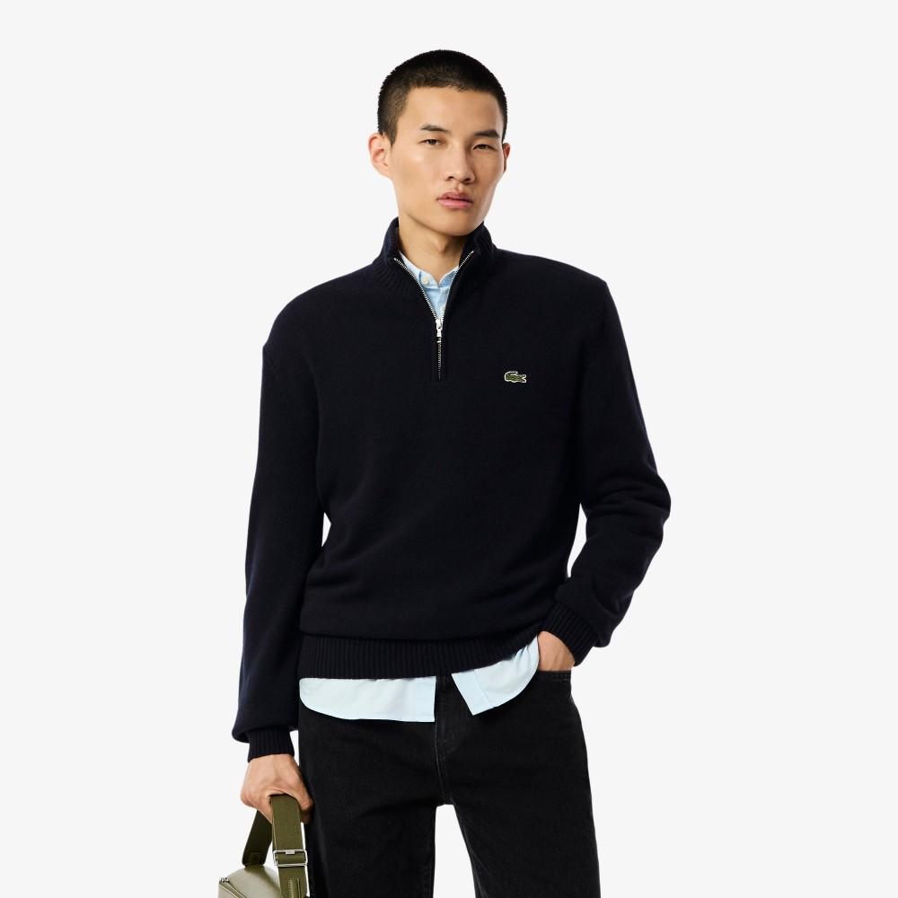 [Lacoste] Men s Wool Blend Half-Zip Sweater AH3052-55N166 3