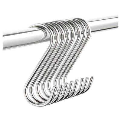 Multi Functional S-shaped Hook Strong Metal Hooks for Wardrobe Behind Door Sturdy Storage Hooking for Household Kitchen Bathroom