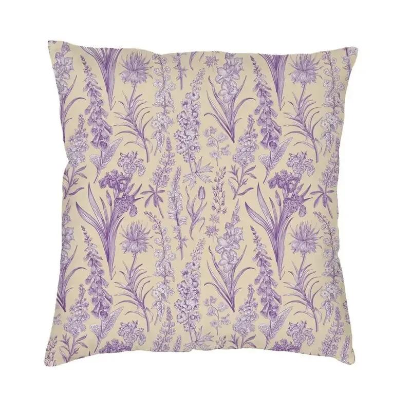 Poszewka na kwadratową poduszkę dekoracyjną Toile De Jouy Sepia Vintage Paryski Design Artystyczny Poszewka na poduszkę z nadrukiem 3D z dwóch stron na sofę