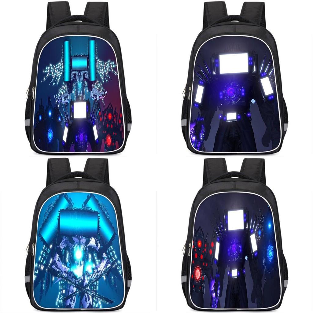 Vibrant Cartoon Character Backpack For Kids Stylish Oxford Cloth Large Capacity