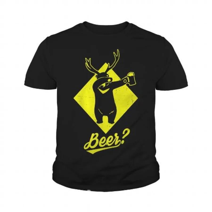 Funny Dabbling Beer Deer Bear Graphic TShirt 100 Cotton ONeck Summer Short Sleeve Casual Mens Tshirt Size S3XL S