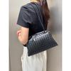 Cross-border Cowhide Woven Underarm Boston Women's Bag Practical High-end Pillow Bag Commuting Versatile Portable Shoulder Bag