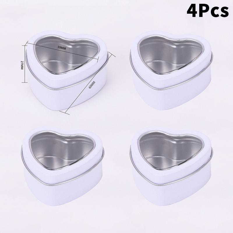 Heart-Shaped Gift Boxes, Tin Heart-Shaped Empty Jars With Lids, Mini Jewelry Boxes/Spice Boxes