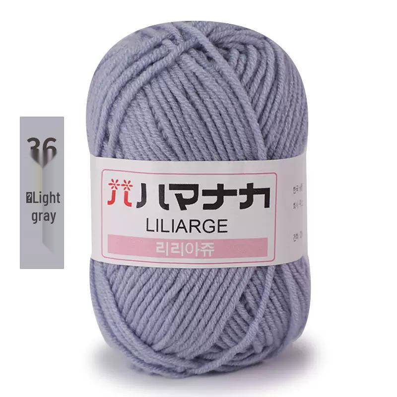 4-Ply Milk Cotton Yarn: Medium-Thick Baby Yarn for Hand-Knitted Scarves, Crochet Shoes, Dolls, and DIY Projects.