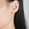 Stilvolle, Schlichte und Süße Zirkon Schleifenohrringe, Quaste, Leichte Luxus Nischendesign Ohrringe