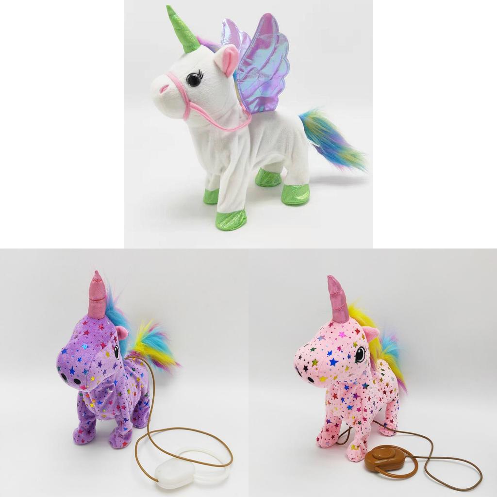 Unicorn Walking Plush Toy With Singing And Swinging Features For Kids Bedroom Decor