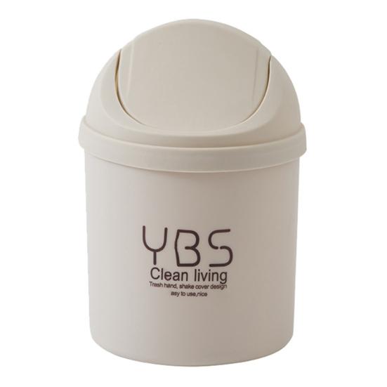 

Дизайн с откидывающейся крышкой Портативное удобное прочное настольное ведро для хранения Настольное ведро белый
