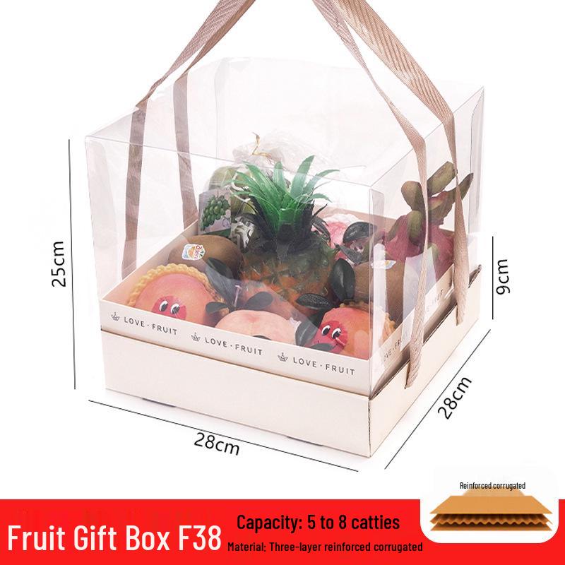 "Nordic Style Transparent Flower Gift Box for Valentine's, Birthday, or Cake"