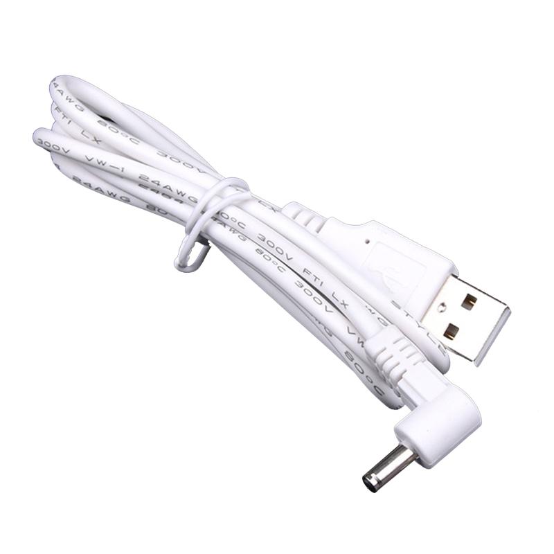 Type A Male USB Turn to DC Power Male Plug Jack Adapter 90 Degree Male 3.5mm x 1.35mm Power Converter Cable