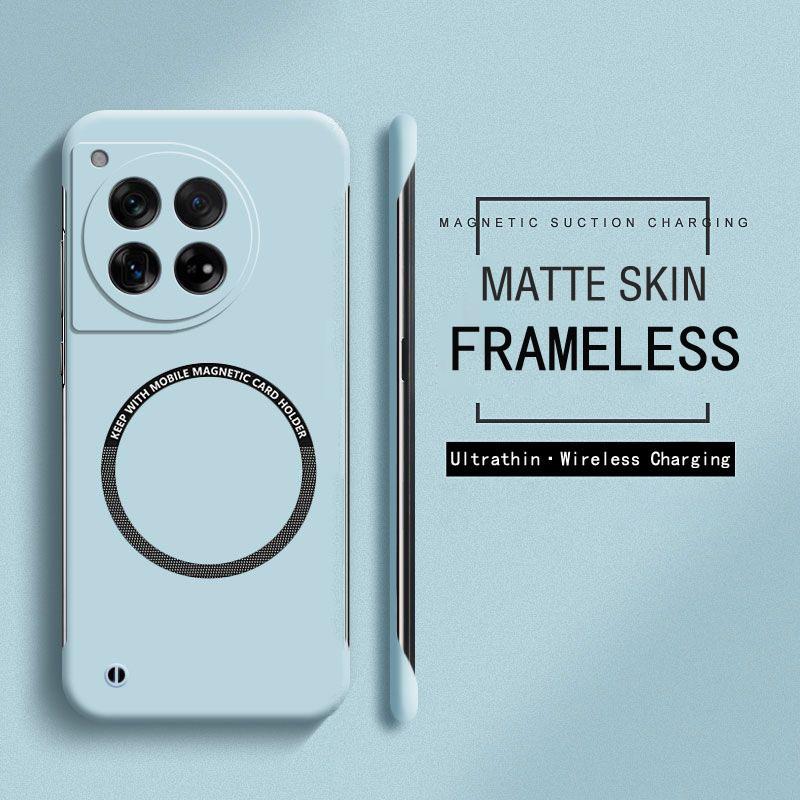 Frameless Magnetic Slim Case For Magsafe Oneplus 13 12 12R 11 11R 10 10T 9RT 9 Pro Wireless Charging Hard PC Matte Back Cover