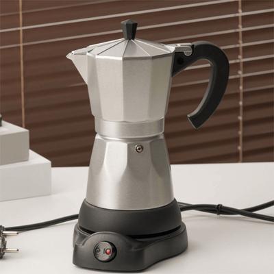 Easy To Clean 6 Cup Electric Espresso Mocha Pot Aluminum Detachable Coffee Pot Fast Brewing Electric Coffee Maker Stove