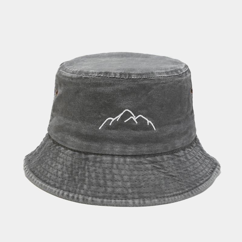 Retro Waterwashed Fisher Hat With Wide Brim For Hiking And Fishing Enthusiasts