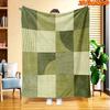 1 Stück Olivgrüne Geometrische Patchwork-Decke - Weich Geeignet für Alle Jahreszeiten Überwurf Bettüberwurf, Moderner Bettüberwurf Geeignet für Alle Anwendungen, Maschinenwaschbar