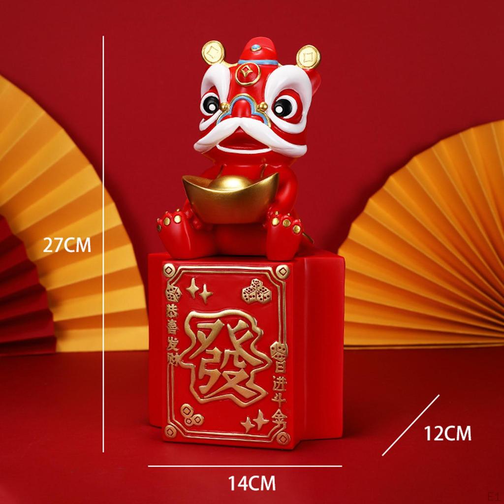 Chinese Money Box Figure Feng Shui Statue for Desktop Office Decoration
