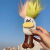 New Ugly Cute Funny Fried Vegetable Keychain Large Intestine Mouth Doll Bag Pendant Holiday Gift