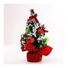 Mini Christmas Tree Decor - Handmade Small Tabletop Christmas Tree with Ornaments, Bows & Berries for Holiday Home & Office Decoration