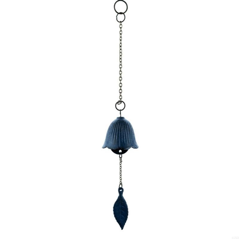 62KD Retro Japanese Iron Wind Chimes Durable Material, Soft Sound Outdoor Garden Decoration, Lucky Temple Bells