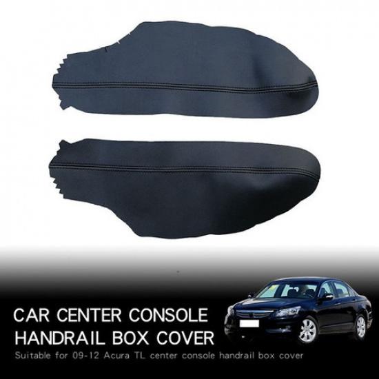 Leather Front Door Panels Armrest Cover Fit for Honda Accord 2008-12 Coupe Black