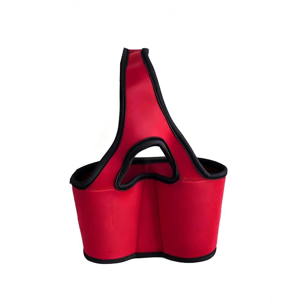 Reusable Double Cup Beverage Holder Collapsible Cup Carrier Holder Sports Bottle Case Camping красный