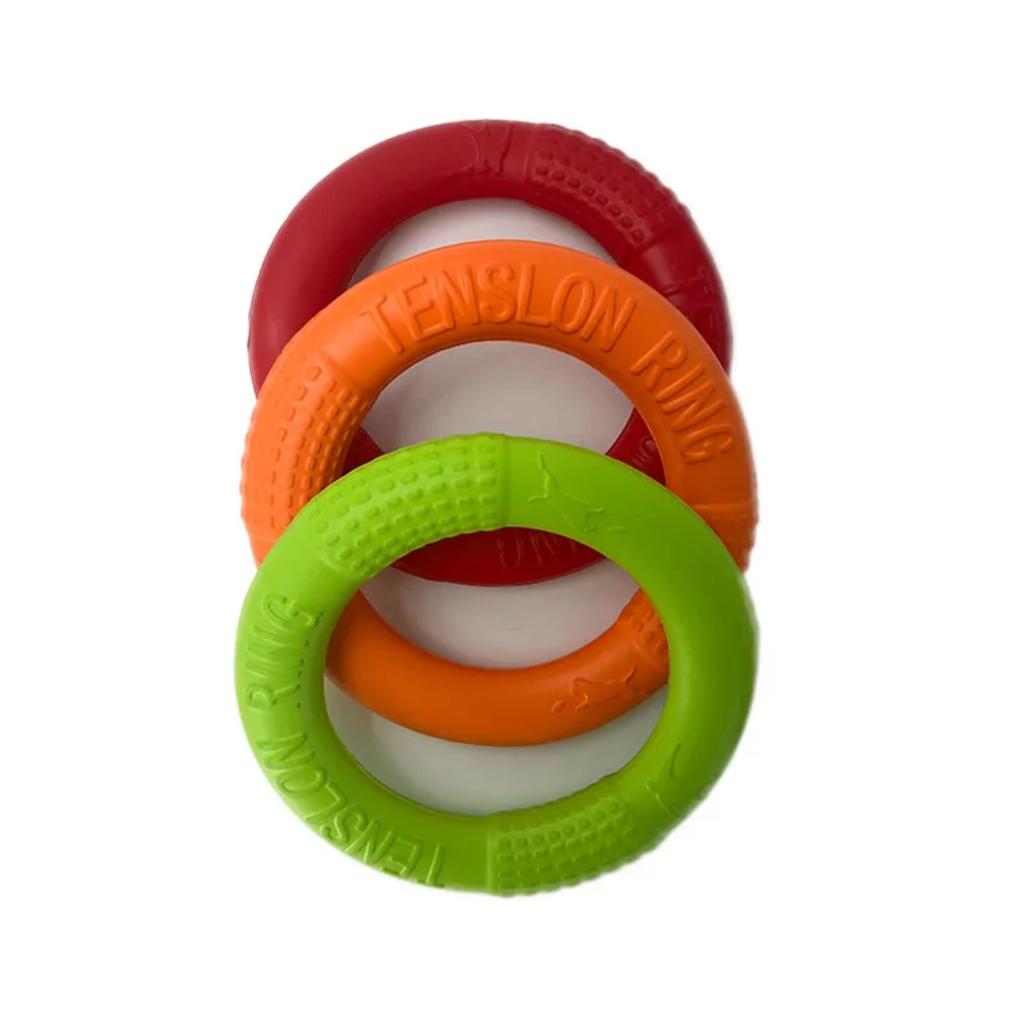 New Interactive 18CM Ring Toy for Large Breed Dogs - Engaging and High-Quality Design for Pulling, Biting, and Flying Play - Dur