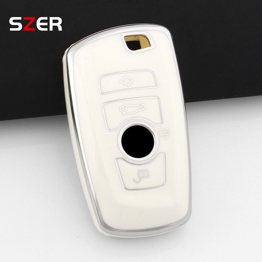Pink Tpu Car Key Case Cover Shell For Bmw 1 3 5 7 Series X1 X3 X4 X5 F10 F15 F16 F20 F30 F18 F25 M3 M4 E34 Fob Accessories