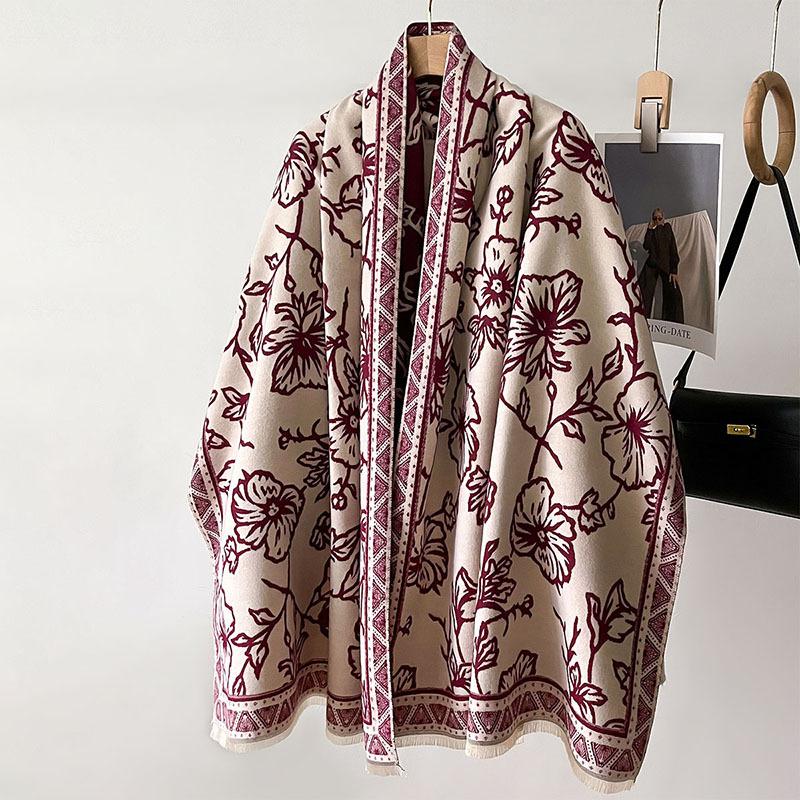 Autumn and Winter Student Scarf Women's High-end Fashion Printed Scarf Shawl