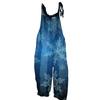 Women's Jumpsuit Print Casual Loose Vintage Shoulder Strap Cotton Linen