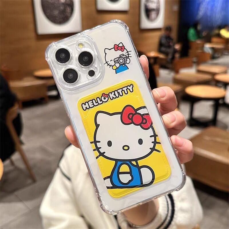 Sanrio Hello Kitty Photo Card Holder Phone Case For Xiaomi Redmi Note 14 Pro 5G Note 13 12 Pro 11 11S 13C 12 12C 10C 5G Cover