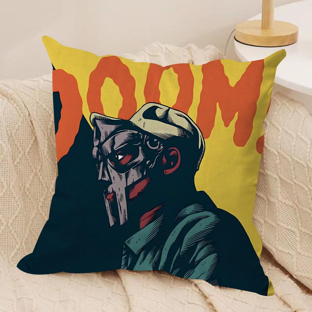 M-MF D-Doom Madlib Cushion Cover Soft Plush Double-Sided Printed Sofa Pillow Cushion Cover | Cozy All-Season Durable Decor Gift