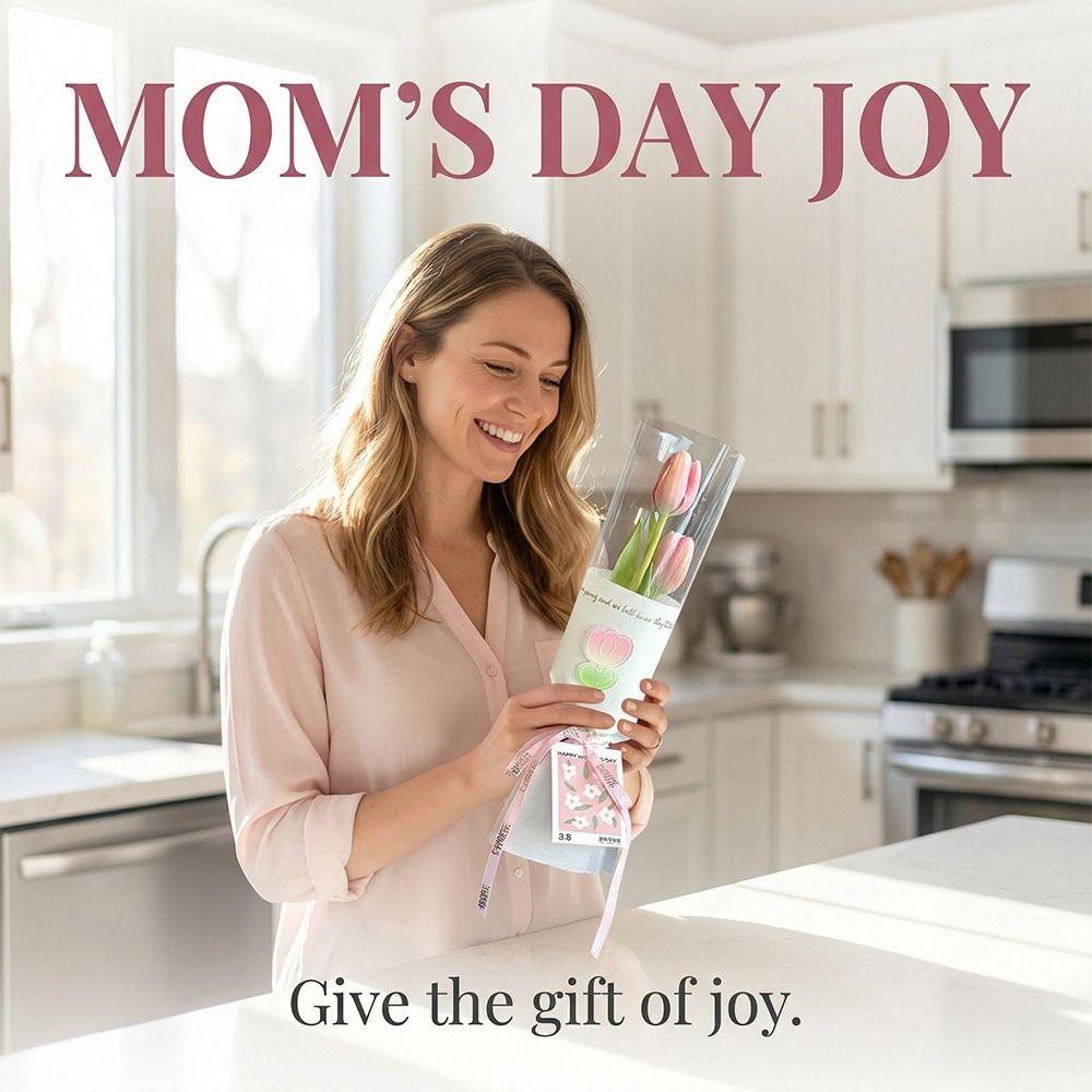 20 Pieces Romantic Single Flower Wrapping Bags Waterproof Bouquet Packaging Bag Graduation Party