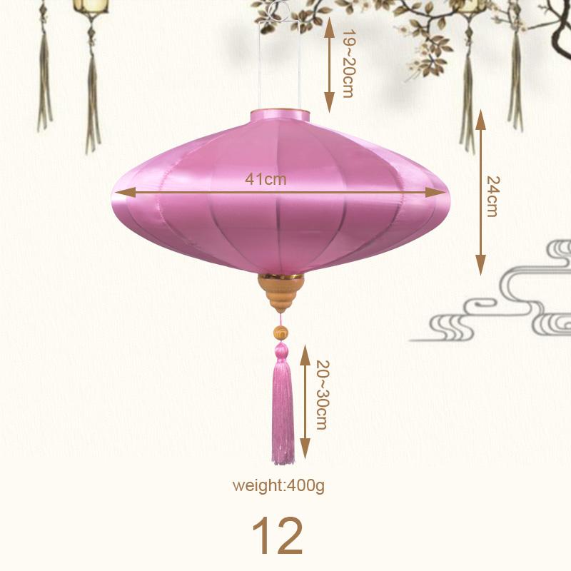 12/14inch Ancient Style Silk Cloth Vietnam Palace Lantern Waterproof Chinese Retro Mid Autumn Wedding Festival Decor Lanterns