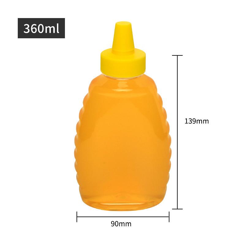 Plastic Honey Squeeze Bottle Salad Dressing/Oil Dispensers Flip Cap Refillable Condiment Containers Leak Proof Squeezable Bottle