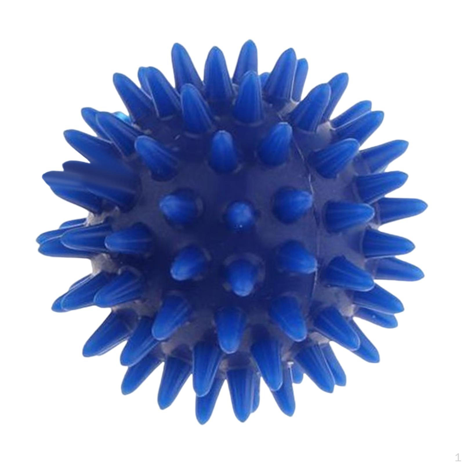 Компактный массажный мяч для снятия усталости стоп, 6 см в диаметре, шипастый ролик для мышц синий