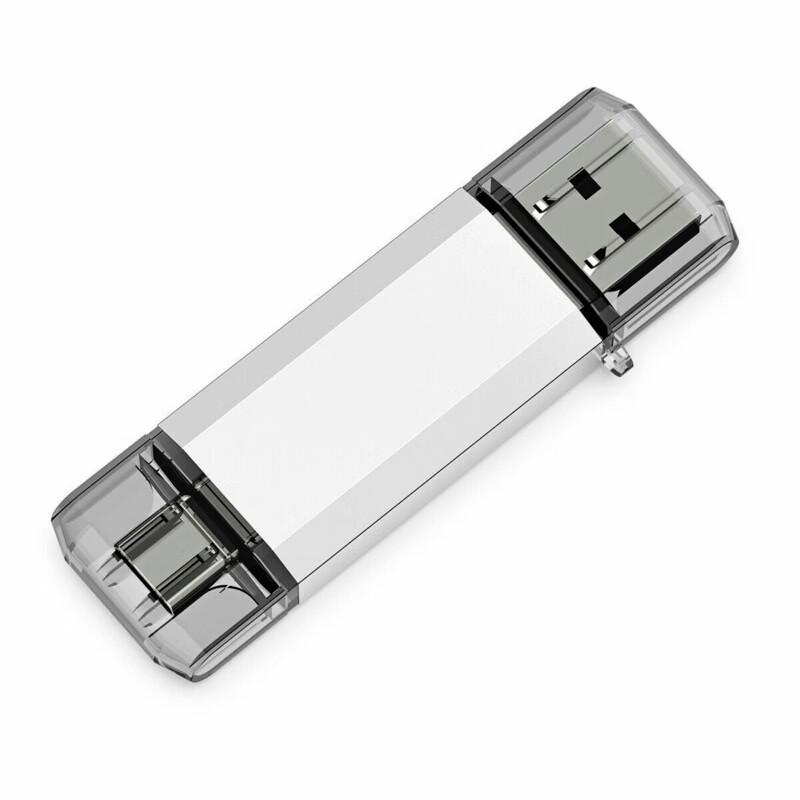 OLOEY Dual-Port Type-C & USB 3.0 Metal OTG Flash Drive 64GB