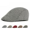 Britský kostkovaný baret Newsboy Kšiltovky pro muže Jarní Podzim Outdoor Vintage Flat Cap Gatsby Painters Klobouky Driver Ivy Hat Hombre Boina