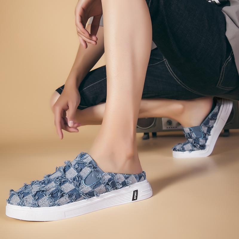 

Мужская спортивная обувь, летние мюли с открытой спиной, повседневные сандалии, кроссовки для бега, обувь для студентов, большие размеры EU: 46 синий