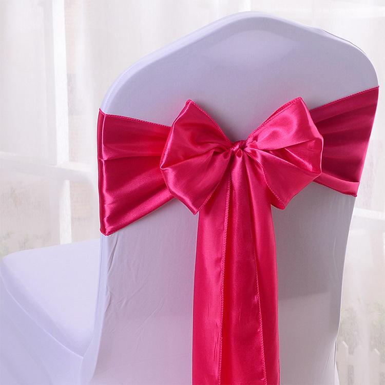 10pcs Wedding Decoration Products Ribbons Ribbon Banquet Chair Covers Bows Chair Straps Banquet Party Decoration Sillas