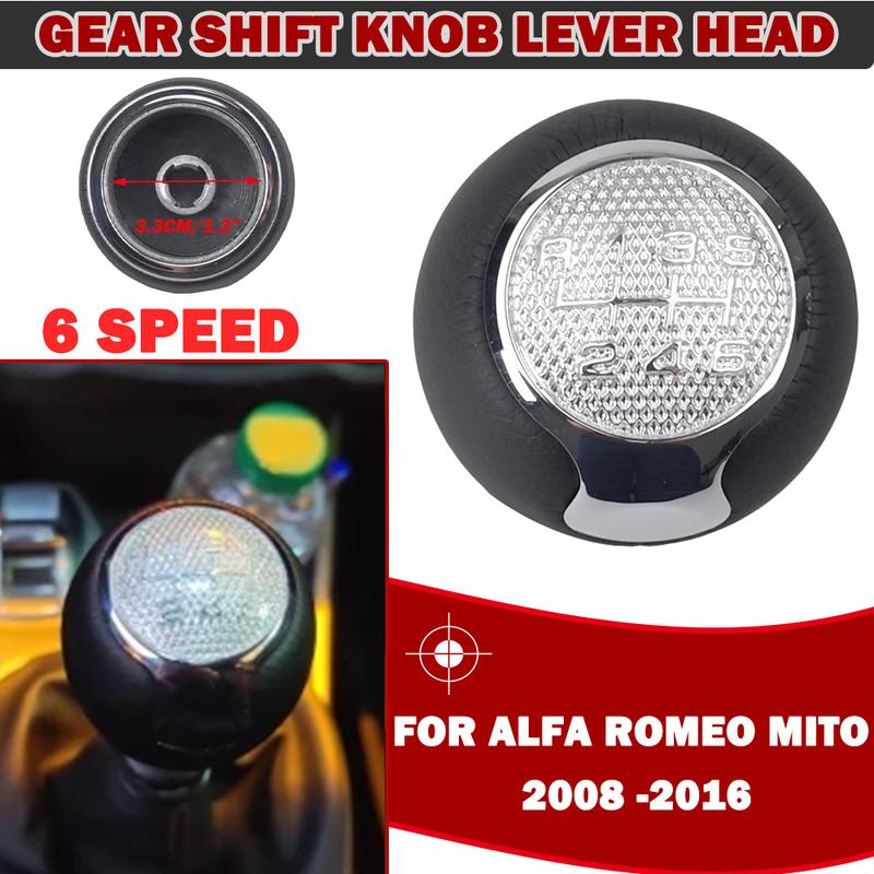 Gear Shift Knob For Alfa Romeo Car-styling 5/6 Speed For Alfa Romeo 147 166 3.2 V6 Mito Shifter Head Lever Handle PU Leather
