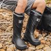 Men's Versatile High-Top Waterproof Non-Slip Rain Boots for Outdoor Activities and Fishing