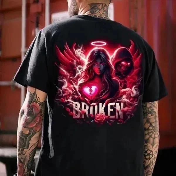 BROKEN Heartbreak Fallen Angel T-shirt XXL