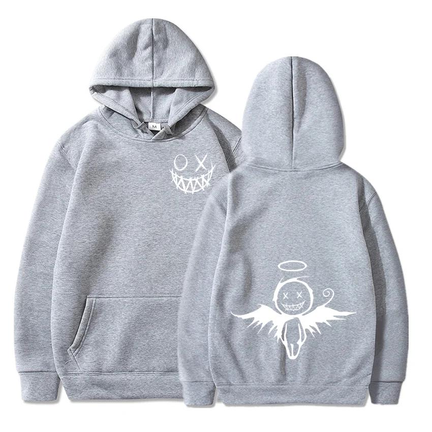 Autumn and Winter New Smiling Angel Hoodie, Hip-hop Street Classic Hoodie, Outdoor Fashionable Casual Long Sleeved Warm Hoodie