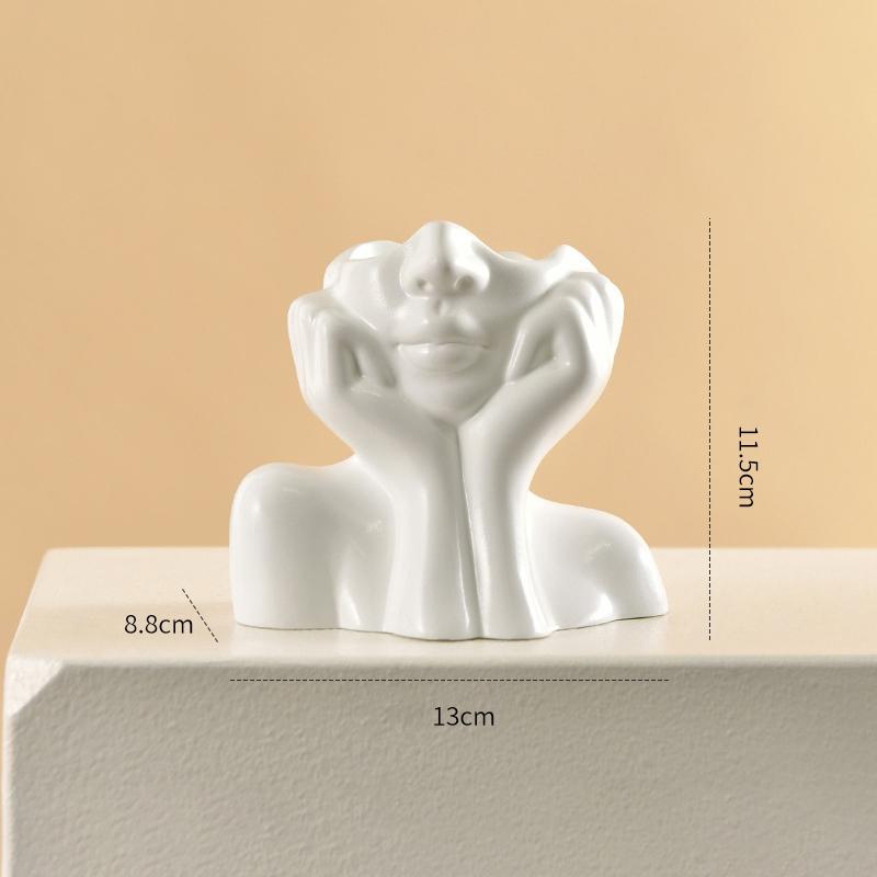 Modern Flower Vase Plastic Plants Pot White Imitation Ceramic Flower Vases Flower Arrangement Home Living Room Wedding Decor