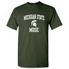 Michigan State Spartans Arch Logo Music - University T Shirt - Forest